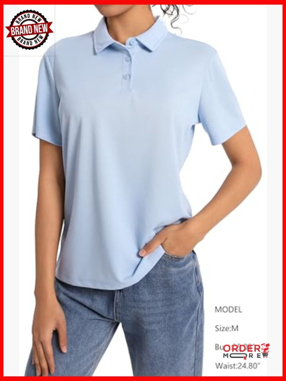 5 Pack Women's Polo Shirts Short Sleeve Moisture Wicking Collared Uniform Work - Picture 3 of 6